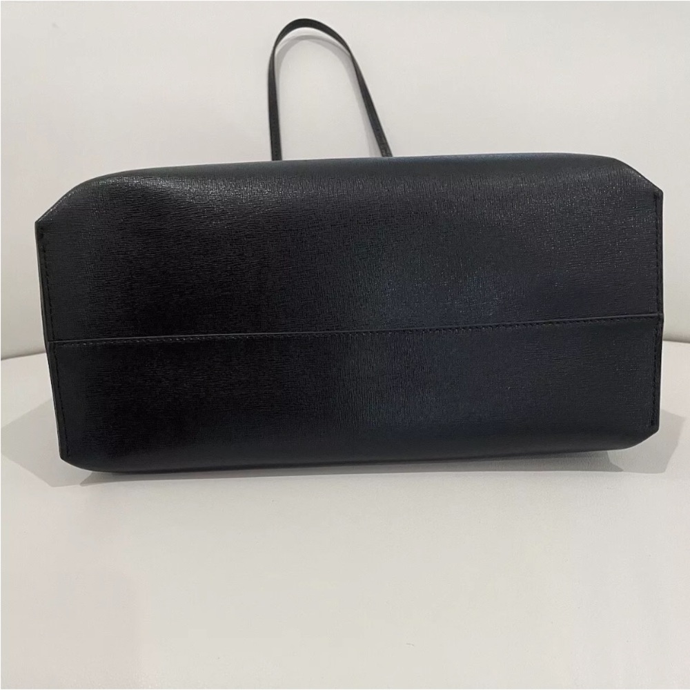 VERSACE Black Zipper Texture Leather Top Tote With Pouch /Black Medusa NWT! - Picture 8 of 12
